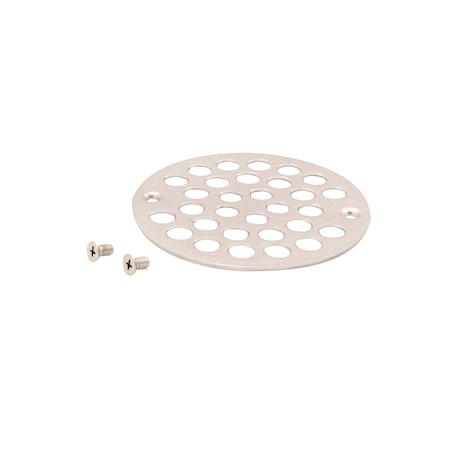 Westbrass 4" Brass Shower Drain Cover, Powder Coat White D3192-50